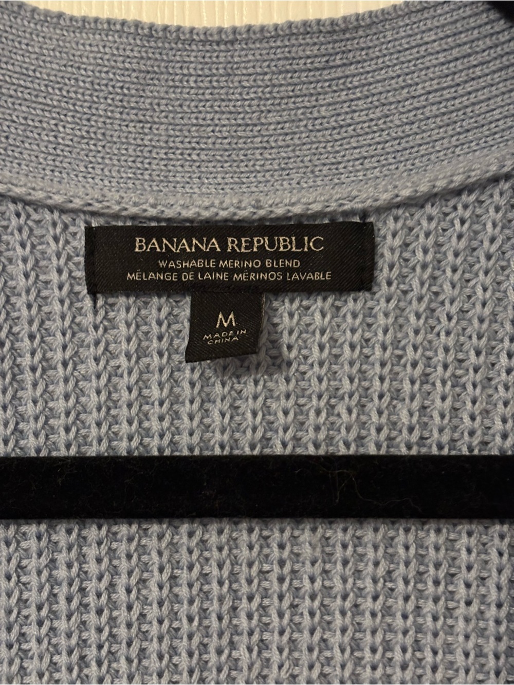 Banana Republic Merino Wool Blend Cardigan - Powder Blue, Size M - Picture 4 of 5